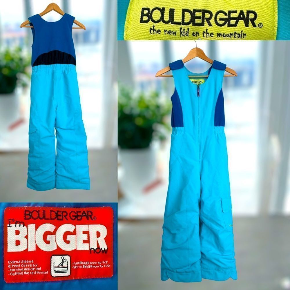 BOULDER GEAR Youth Kids Winter Snow Ski Bib Overalls Snowsuit Pants $98 Size 7